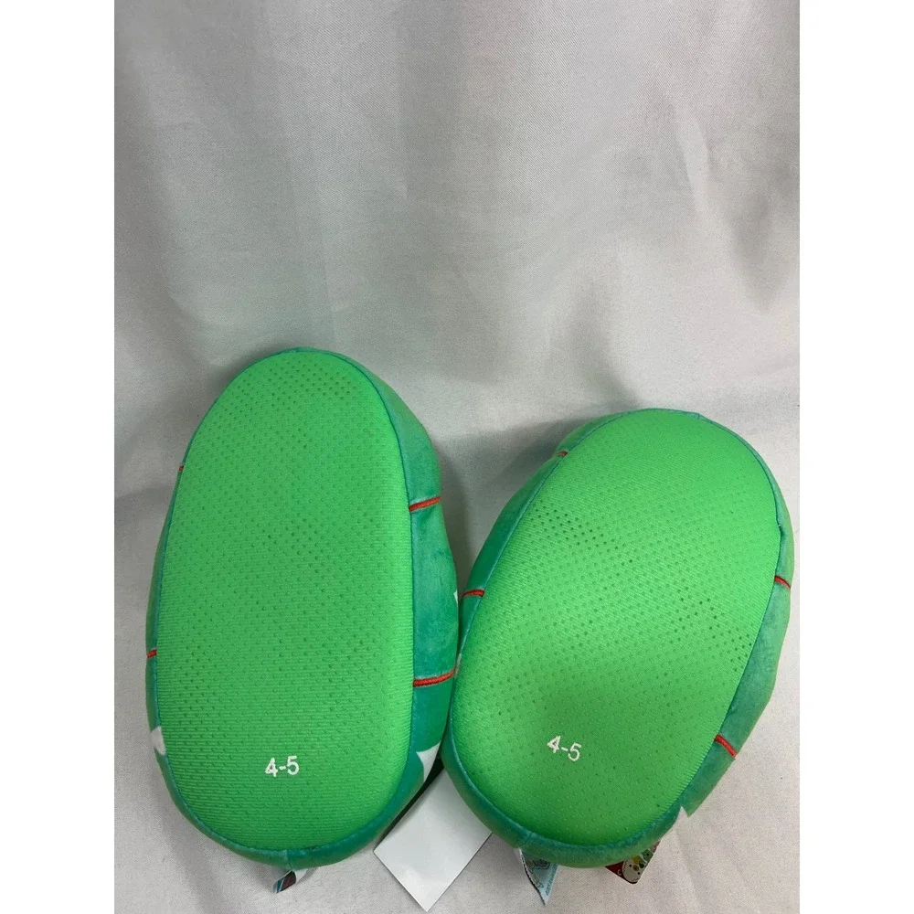 Squishmallows Christmas Tree Plush Slippers Green Kids Size 4/5 Carol F16806138